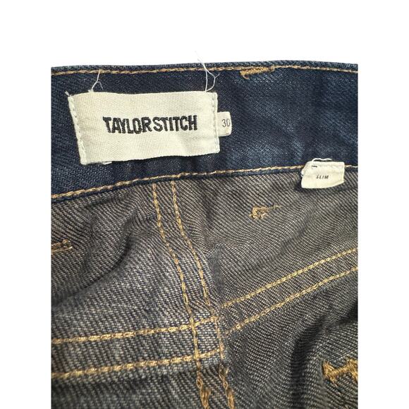 Taylor Stitch Slim Jeans Men’s 30x32 Dark Wash Denim - Picture 3 of 6